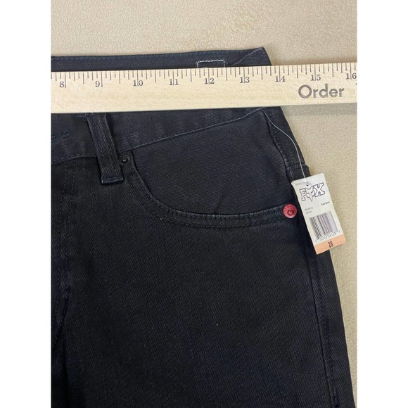 Fox Racing Jeans Adult 28 Black T-Rex Straight Leg Mid Rise Denim Womens NWT - Picture 3 of 14